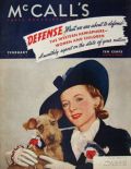 1941 McCall's Magazine Cover ~ Fashionable Woman & Airedale Terrier