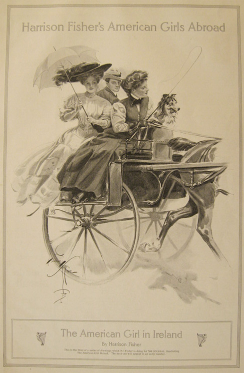 1909 Harrison Fisher ~ American Girl in Ireland
