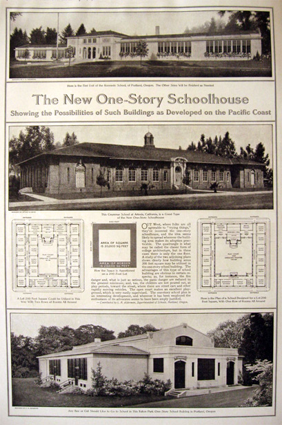 1916 The Possibilities of the One Story Schoolhouse ~ Portland OR & Artesia CA