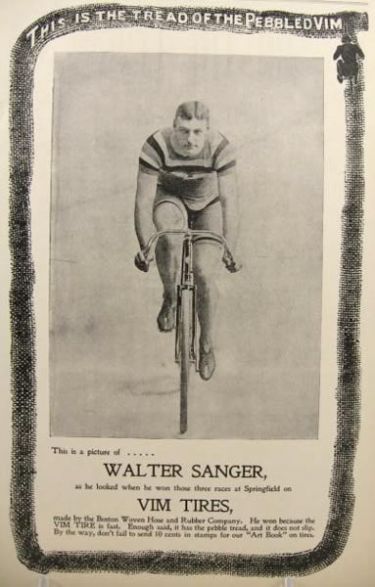 1896 Vim Bicycles Tires Ad ~ Walter Sanger Photo