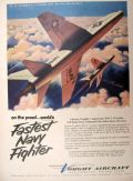 1956 Vought Aircraft Ad ~ F8U-1 Crusader