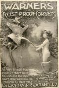 1902 Warner's Rust Proof Corset Ad ~ Naked Child with Hose