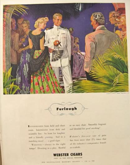 1943 Webster Cigars Ad ~ Edwin Georgi